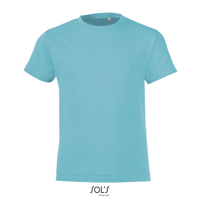 T-shirt enfant personnalisé coton 150g - REGENT FIT bleu atoll